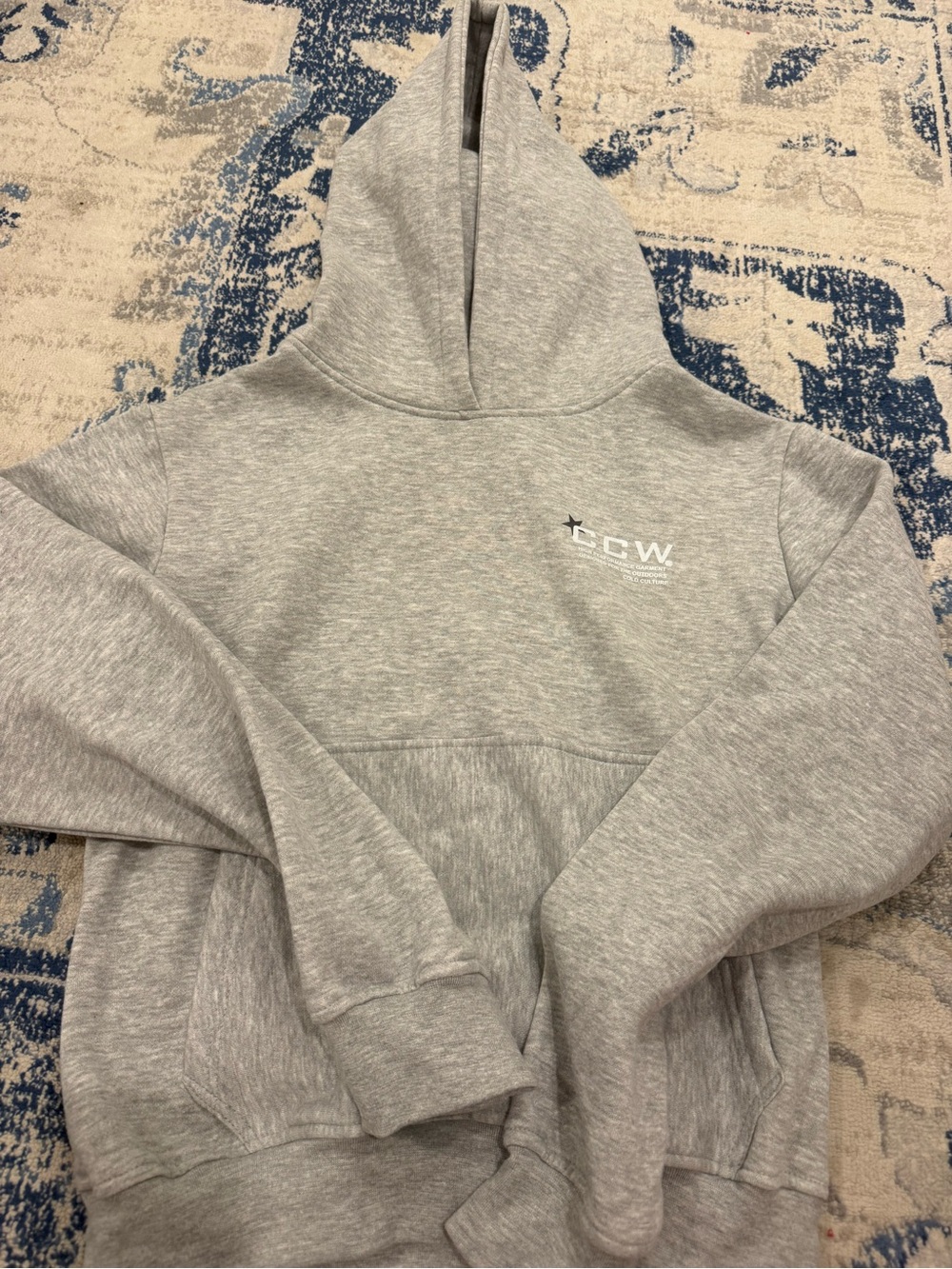 DC Women's Grey Hooded Sweatshirt